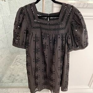 English Factory Black Eyelet Dress